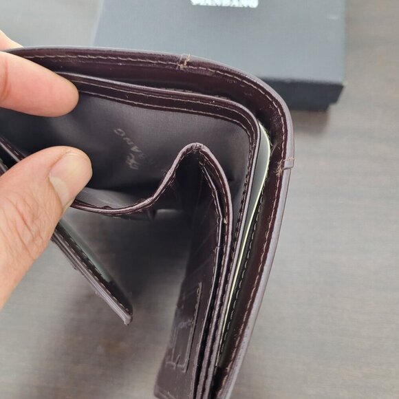 NEW MANBANG Men's Genuine Cowhide Leather Extra Capacity RFID Bifold Wallet 12CT - Picture 8 of 10